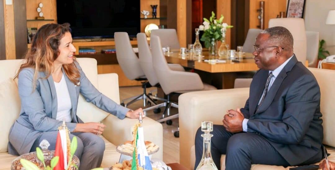 H. E Momodu Koroma and Minister of Energy and Transition in Morocco Dr. Laila Benali